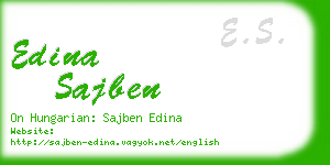 edina sajben business card